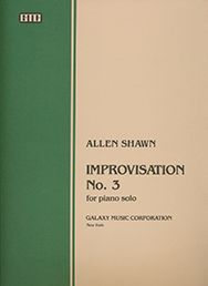 Allen Shawn, Improvisation No.3  Klavier  Buch