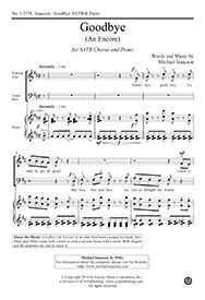 Michael Isaacson, Goodbye&nbsp;&nbsp;SATB and Piano&nbsp;&nbsp;Stimme