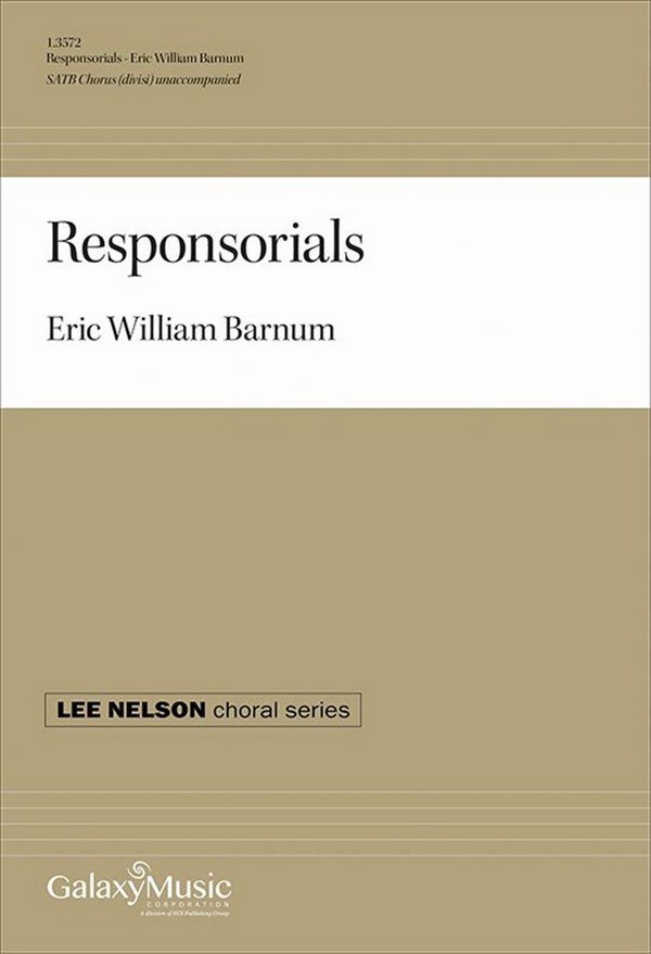 Eric William Barnum_William Wordsworth, Responsorials&nbsp;&nbsp;SATB Unaccompanied&nbsp;&nbsp;Chorpartitur