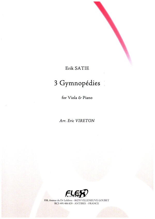 3 Gymnopédies  for viola and piano  