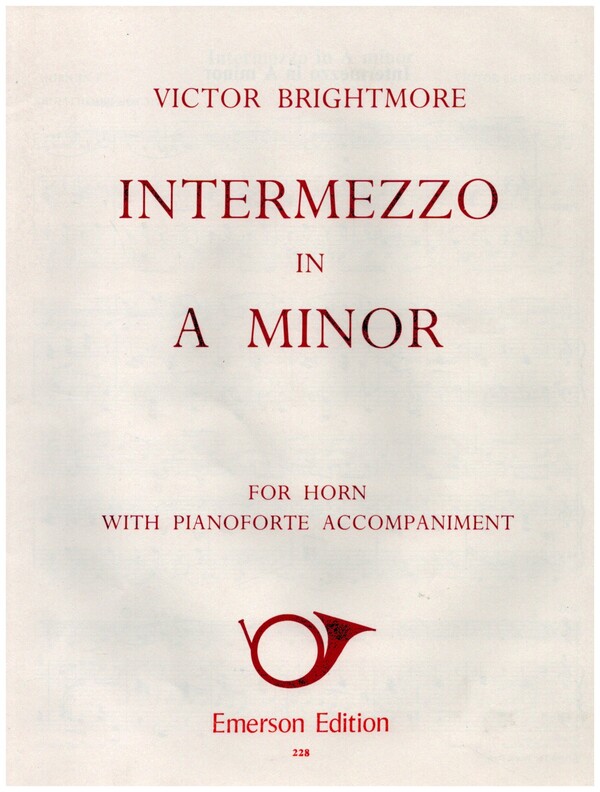 Intermezzo in A Minor  for horn and piano  