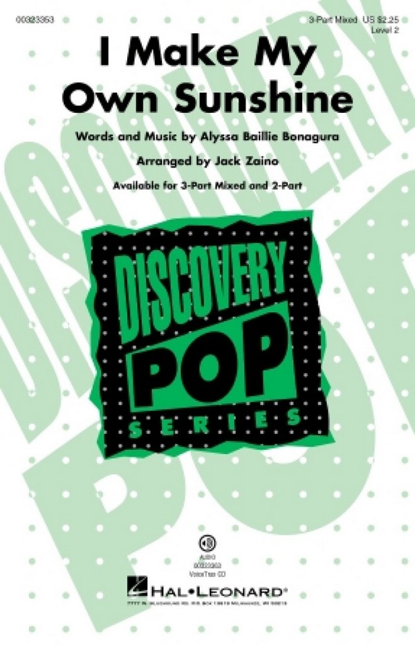 Alyssa Bonagura, I Make My Own Sunshine&nbsp;&nbsp;VoiceTrax CD&nbsp;&nbsp;CD