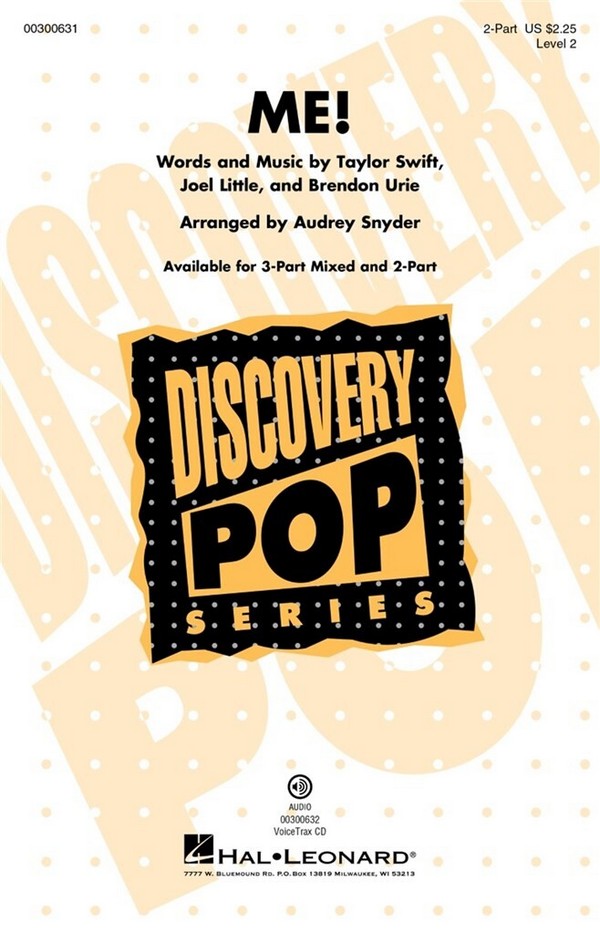 Brendon Urie, ME!&nbsp;&nbsp;2-Part Choir&nbsp;&nbsp;Choral Score