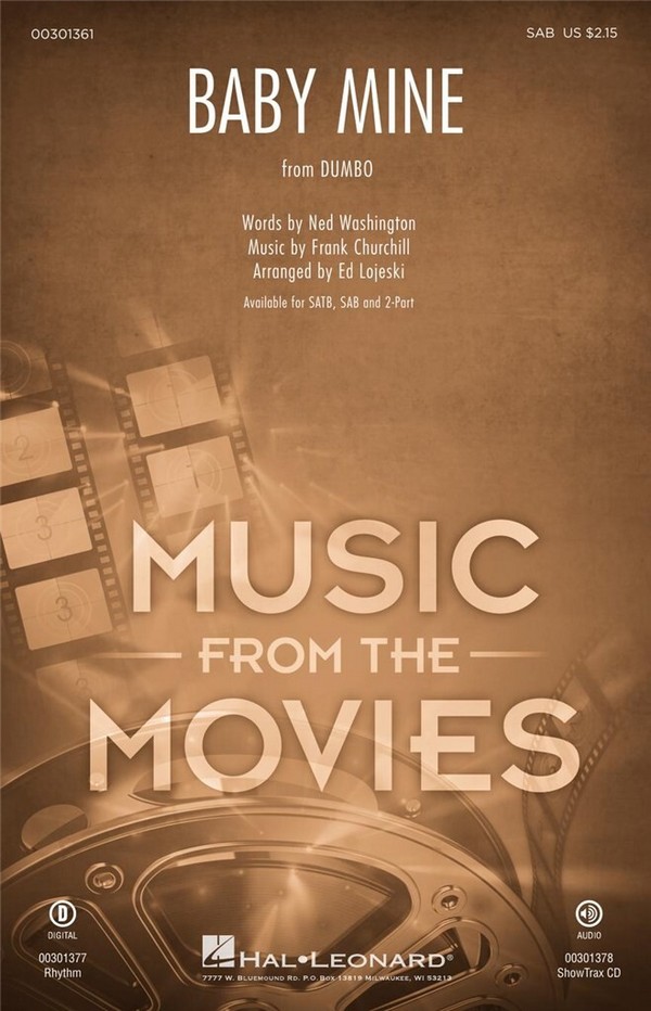 Baby Mine&nbsp;&nbsp;SAB&nbsp;&nbsp;Choral Score