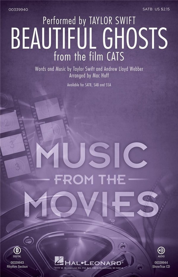 Andrew Lloyd Webber, Beautiful Ghosts (from Cats)&nbsp;&nbsp;SATB&nbsp;&nbsp;Choral Score