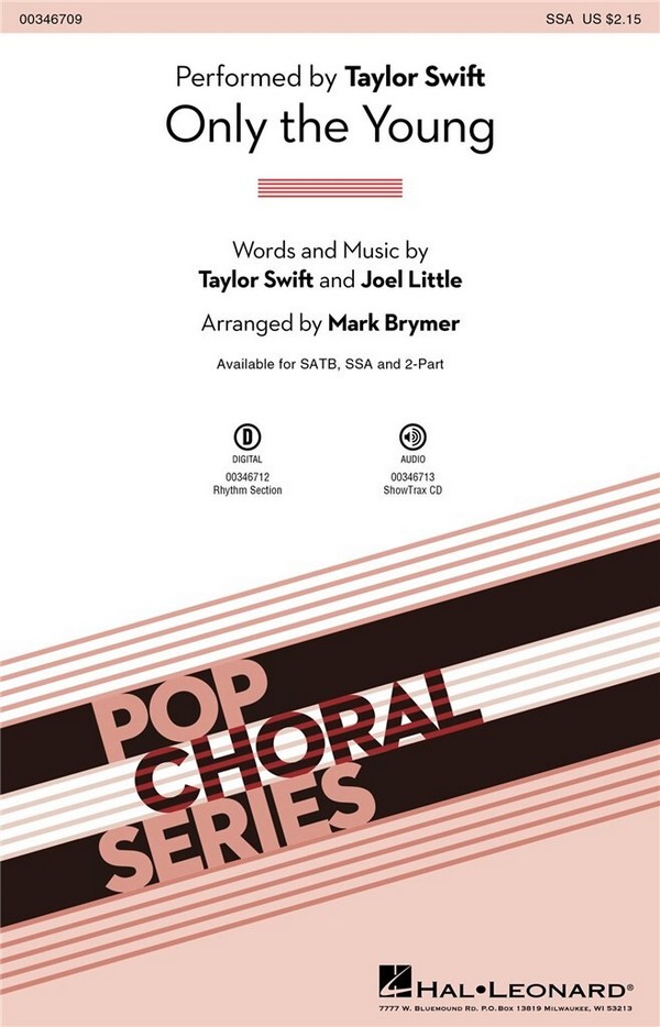 Only The Young  for female choir (SSA) and piano  choral score