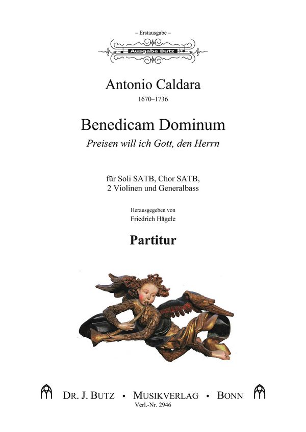 Caldara, Antonio, Benedicam Dominum&nbsp;&nbsp;Soli, SATB, 2 Violinen und Gb&nbsp;&nbsp;Partitur