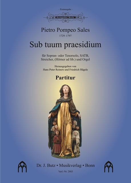 Sales, Pietro Pompeo, Sub tuum praesidium&nbsp;&nbsp;S/T-Solo, SATB, Orchester und Orgel&nbsp;&nbsp;Partitur