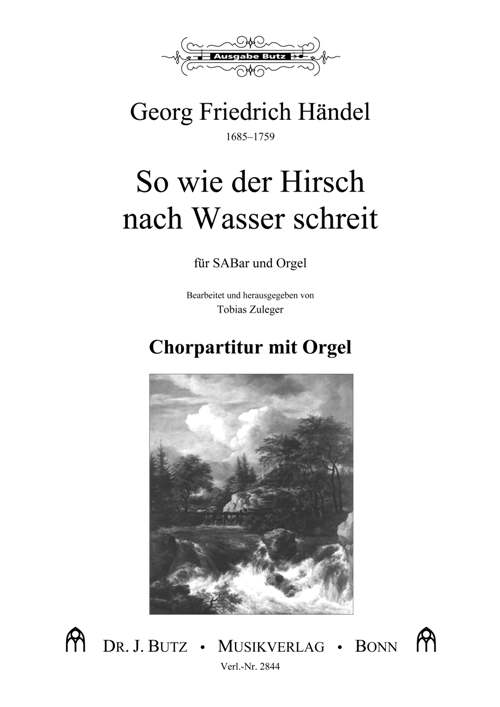 Händel, Georg Friedrich, Wie der Hirsch schreit&nbsp;&nbsp;SABar und Orgel&nbsp;&nbsp;