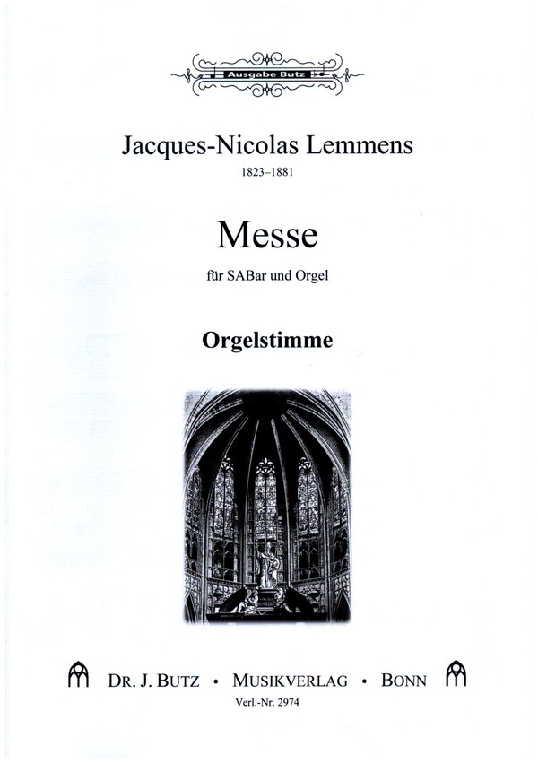Messe&nbsp;&nbsp;für gem Chor (SAB) und Orgel&nbsp;&nbsp;Orgel