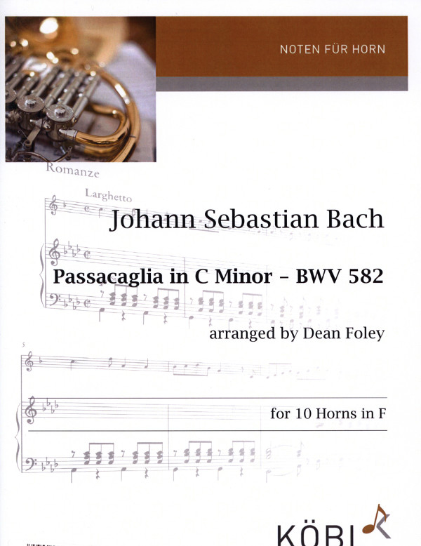Bach, Johann Sebastian&nbsp;&nbsp;Passacaglia in c-minor - BWV 582&nbsp;&nbsp;for 10 Horns