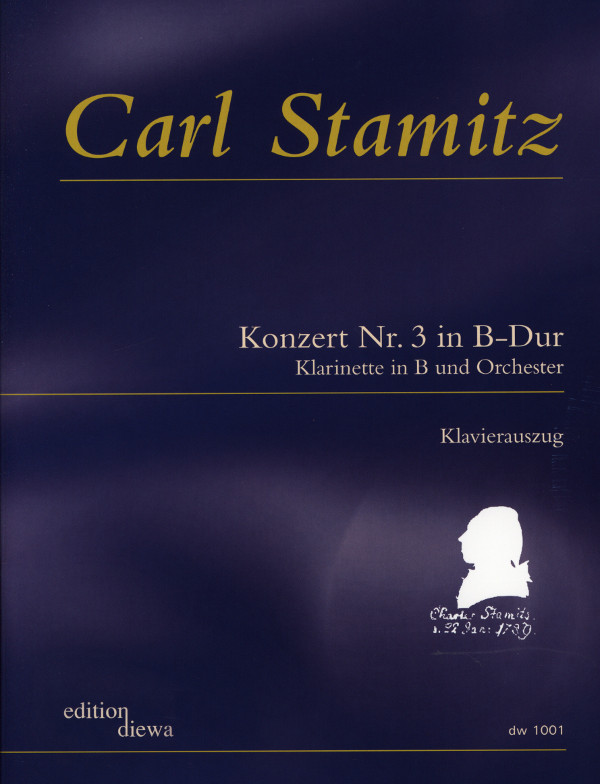 Stamitz, Carl (herausg. Erdt/Felser)&nbsp;&nbsp;Konzert Nr. 3 in B-Dur&nbsp;&nbsp;für Klarinette in B und Klavier