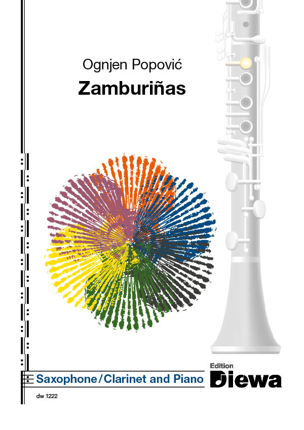Popovic, Ognjen&nbsp;&nbsp;Zamburinas (Muscheln)&nbsp;&nbsp;für Klarinette in B (Saxophon) und Klavier