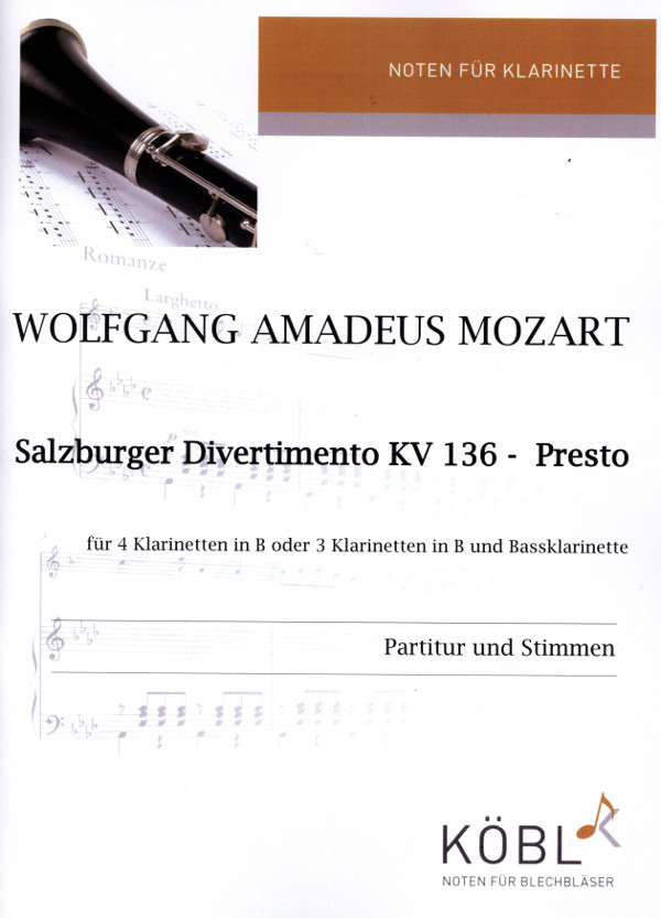 Mozart, Wolfgang Amadeus (Sieg)&nbsp;&nbsp;Salzburger Divertimento KV 136&nbsp;&nbsp;