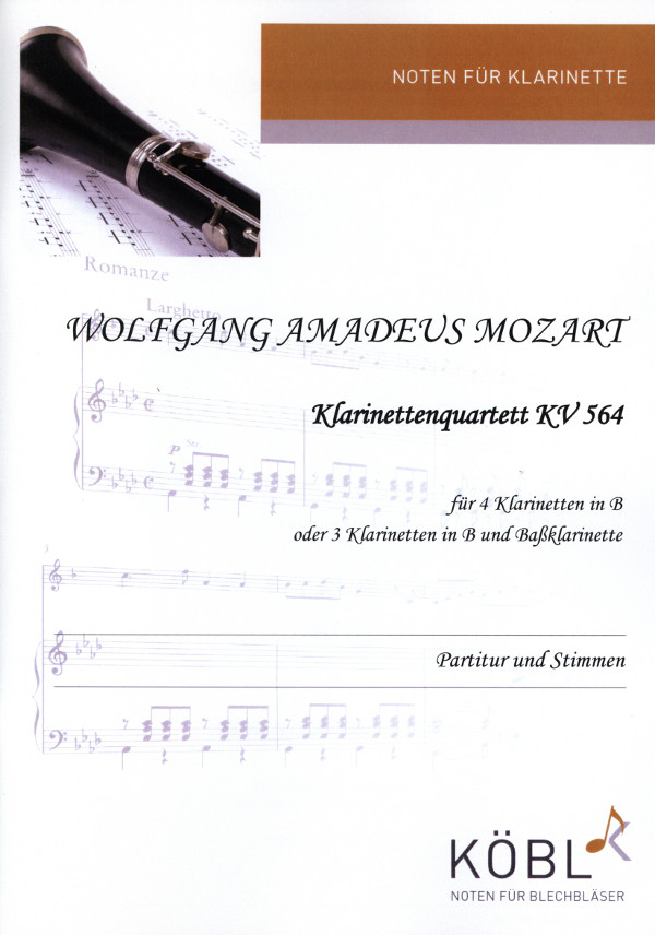 Mozart, Wolfgang Amadeus (Sieg)&nbsp;&nbsp;Klarinettenquartett KV 564&nbsp;&nbsp;