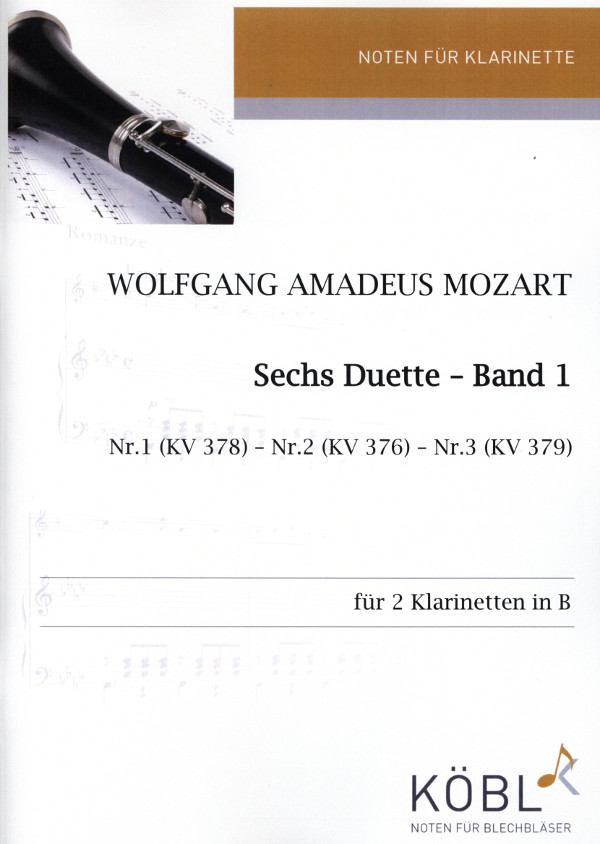 Sechs Duette - Band 1&nbsp;&nbsp;für 2 Klarinetten in Bb&nbsp;&nbsp;Spielpartitur