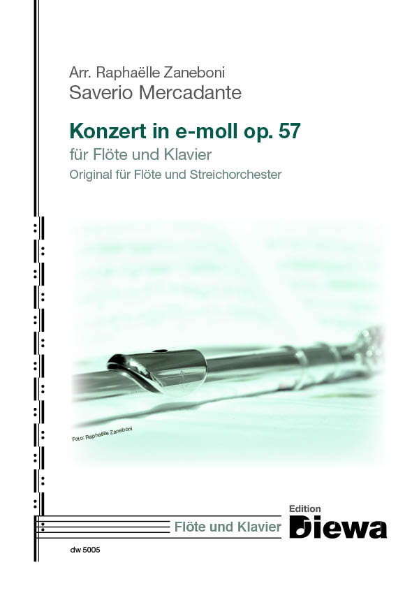 Konzert in e-moll op.57  für Flöte und Klavier  Klavierauszug
