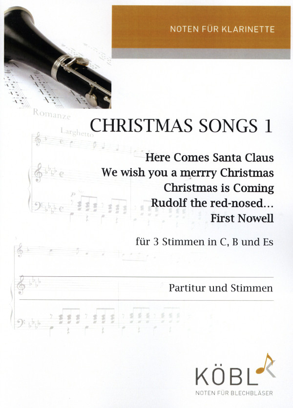 Harfmann, Heike (Arr.)&nbsp;&nbsp;Christmas Songs 1&nbsp;&nbsp;für 3 Stimmen in C, B und Es