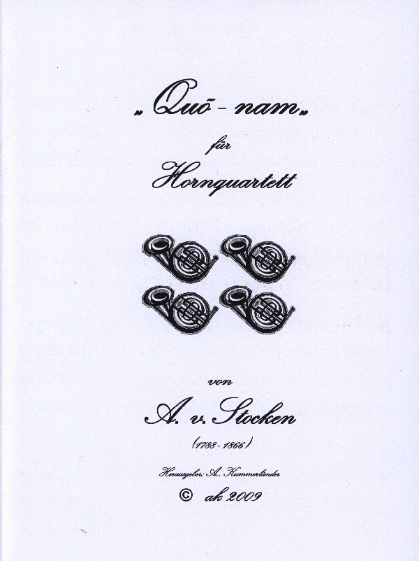 Stocken, A.v. (Kummerländer)&nbsp;&nbsp;Quo - nam&nbsp;&nbsp;