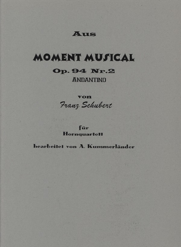 Schubert, Franz (Kummerländer)&nbsp;&nbsp;Andantino&nbsp;&nbsp;