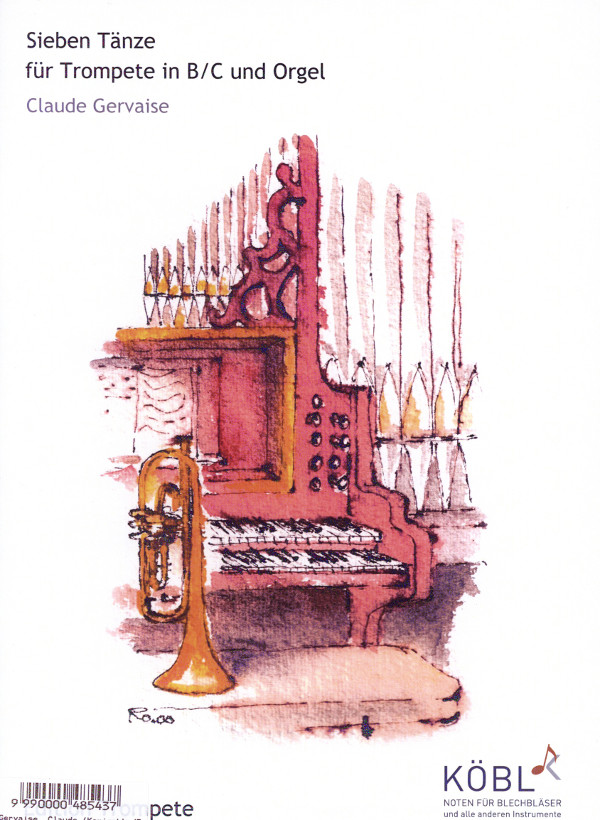 Gervaise, Claude (Komischke/Pech)&nbsp;&nbsp;7 Tänze&nbsp;&nbsp;für Trompete in B/C und Orgel