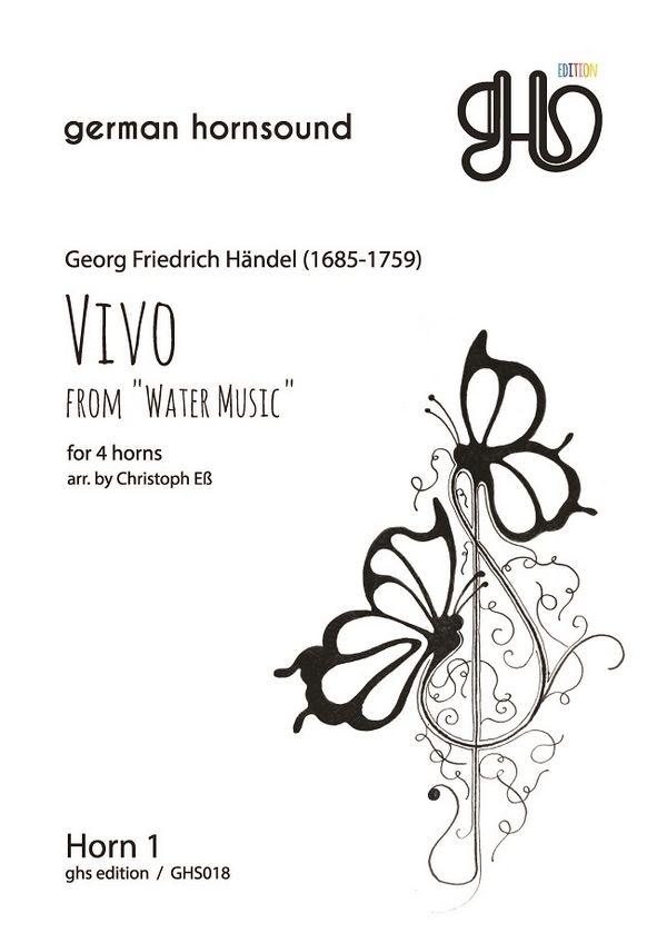 Händel, Georg Freidrich (arr. Christoph Ess)  Vivo from 'Water Music'  für 4 Hörner (4 horns)