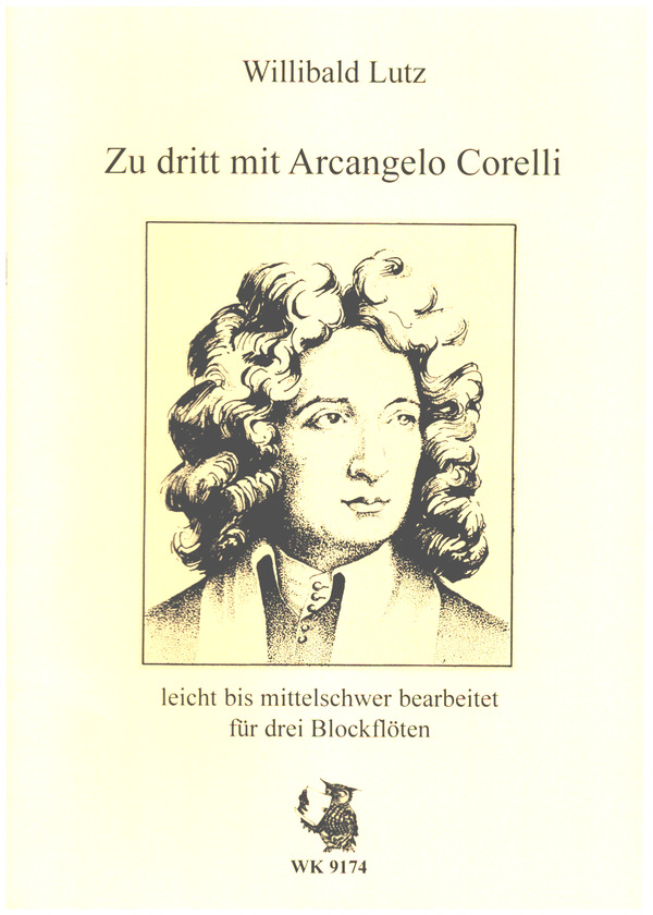 Zu dritt mit Arcangelo Corelli  für drei Blockflöten (SAT)  Partitur