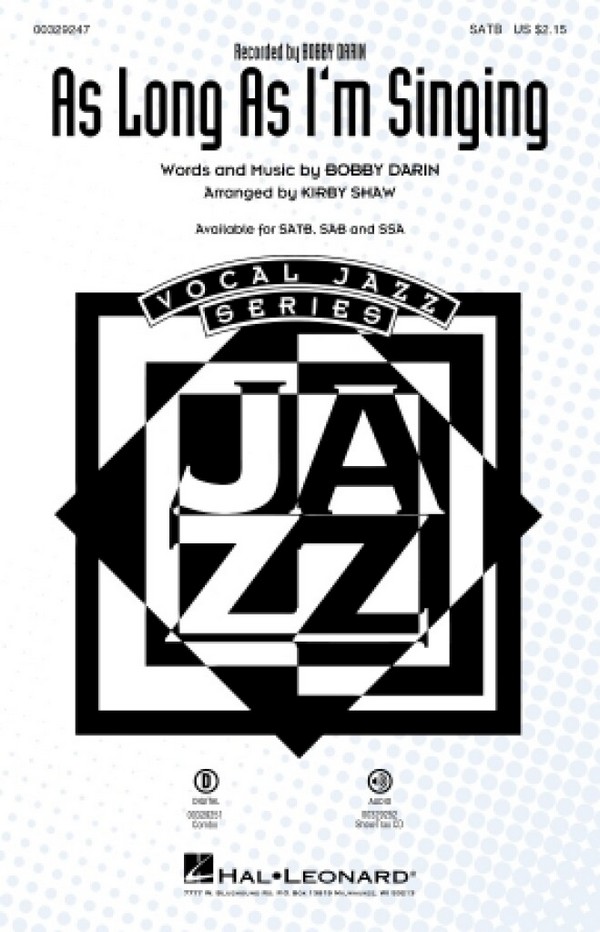 Bobby Darin, As Long As I'm Singing&nbsp;&nbsp;SATB&nbsp;&nbsp;CD