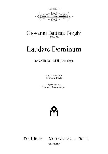 Borghi, Giovanni B., Laudate dominum&nbsp;&nbsp;SATB (Soli ad lib.), Orgel&nbsp;&nbsp;