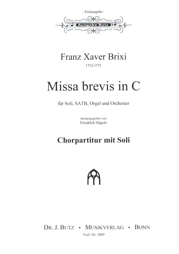 Missa brevis in C  für Soli, gem Chor und Orchester  Chorpartitur