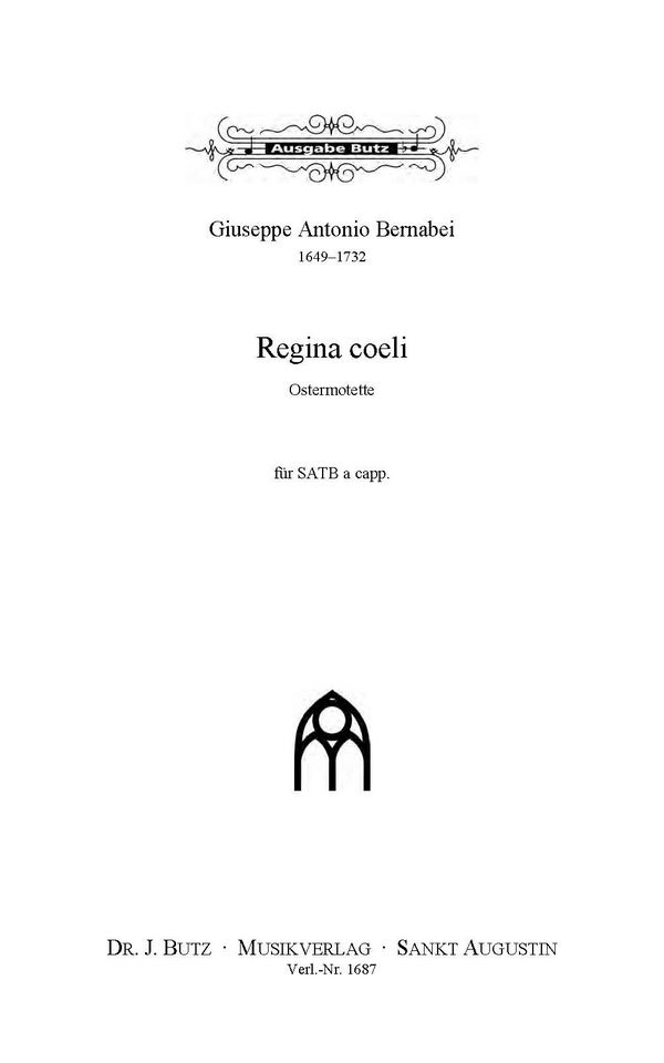 Bernabei, Giuseppe A., Regina caeli laetare, halleluja&nbsp;&nbsp;SATB&nbsp;&nbsp;