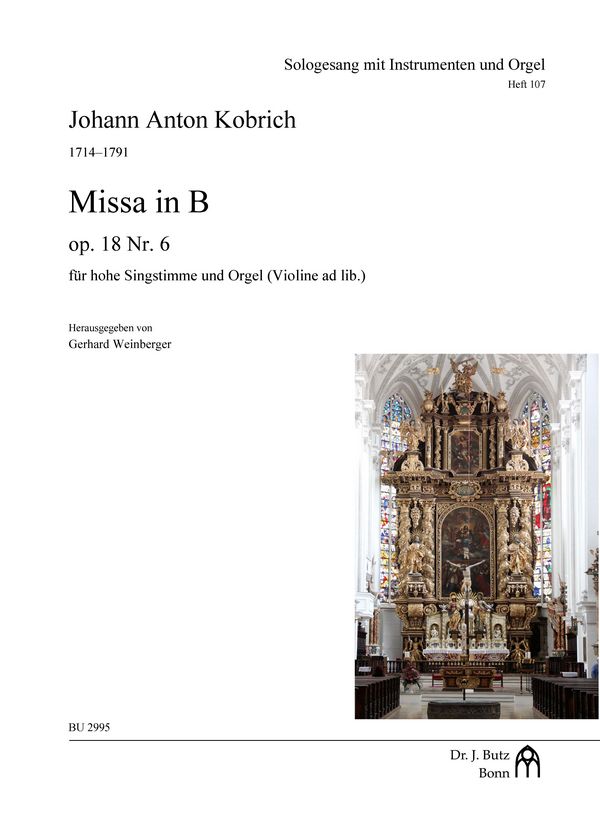 Missa in B  für hohe Singstimme und Orgel (Violine ad lib)  Partitur und Stimme