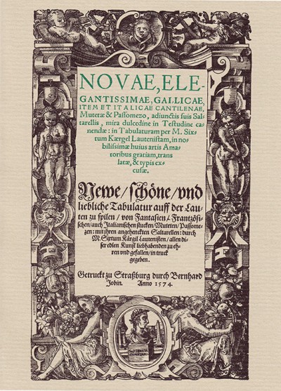 Novae, Elegantissimae, Gallicae  für Laute/Tab  Faksimile