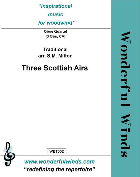 3 Scottish Airs  for 3 oboes and cor anglais  score and parts