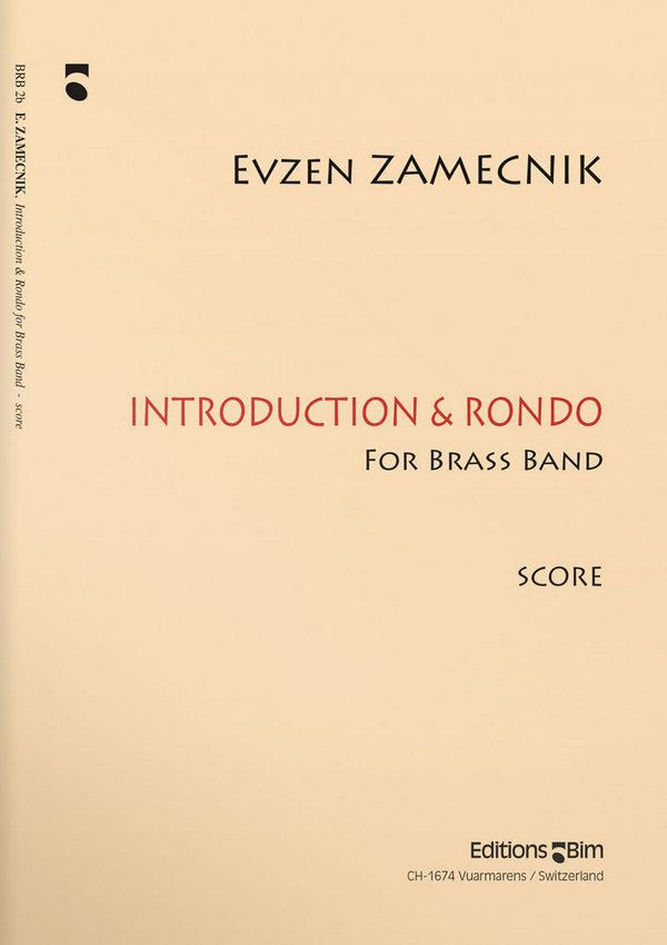 Evzen Zamecník, Introduction and Rondo&nbsp;&nbsp;Brass Band&nbsp;&nbsp;Partitur