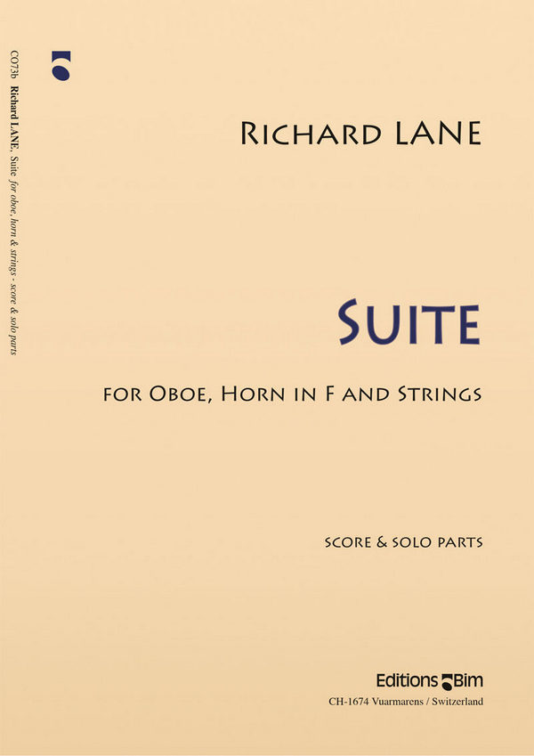 Richard Lane, Suite&nbsp;&nbsp;Oboe, Horn and Strings&nbsp;&nbsp;Partitur