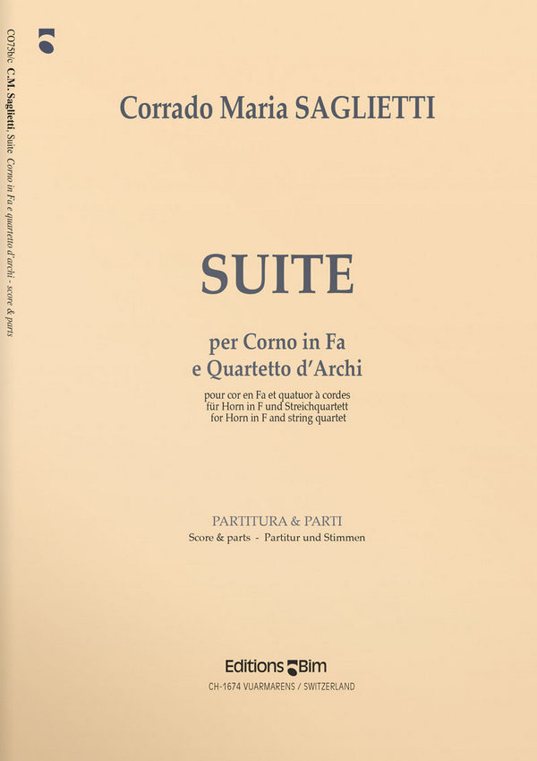 Suite  per corno in fa e quartetto d'archi  partitura e parti