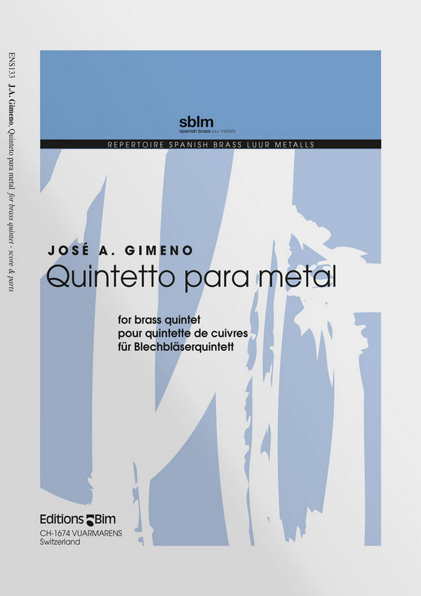 José Antonio Gimeno, Quinteto Para Metal&nbsp;&nbsp;Blechbläserquintett&nbsp;&nbsp;Stimmensatz