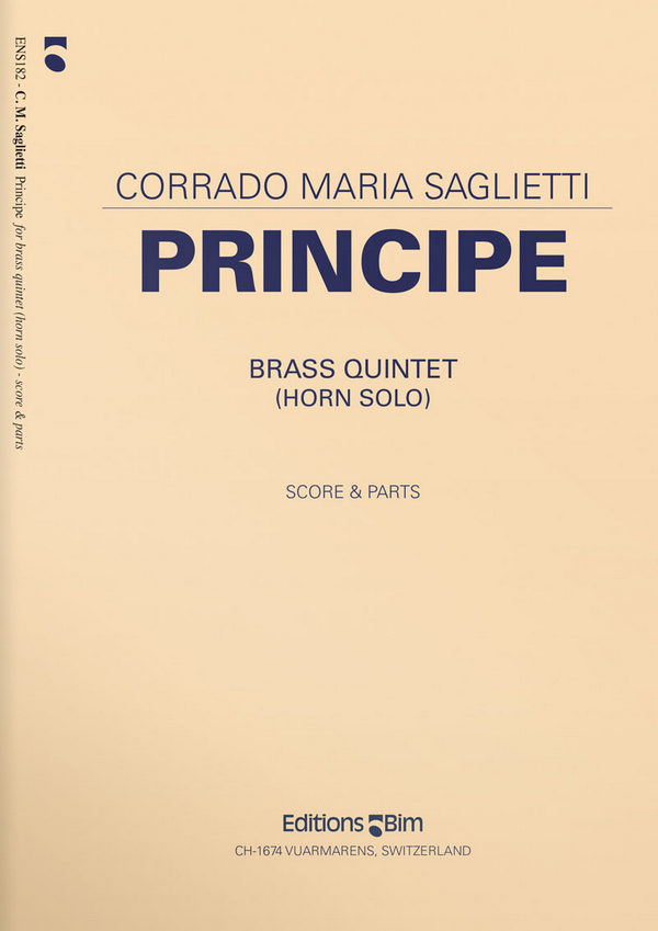 Corrado Maria Saglietti, Principe&nbsp;&nbsp;Brass Quintet [Horn Solo]&nbsp;&nbsp;Stimmensatz