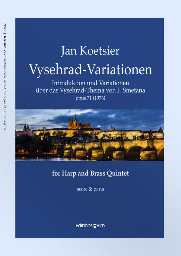 Jan Koetsier, Vysehrad-Variationen Op. 71&nbsp;&nbsp;Brass Quintet and Harp&nbsp;&nbsp;Partitur + Stimmen