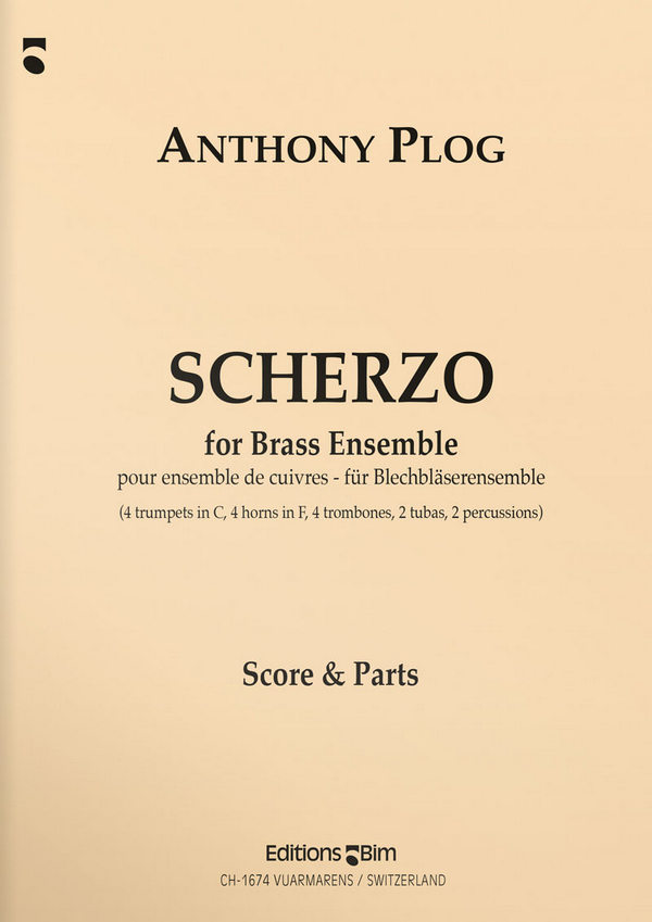 Anthony Plog, Scherzo&nbsp;&nbsp;14 Brass Instruments and Percussion&nbsp;&nbsp;Stimmensatz