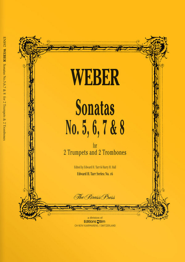 Carl Maria von Weber, Sonatas No. 5, 6, 7, 8&nbsp;&nbsp;Blechbläserquartett&nbsp;&nbsp;Stimmensatz