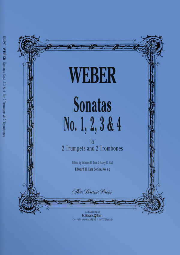 Carl Maria von Weber, Sonatas No. 1, 2, 3, 4&nbsp;&nbsp;Blechbläserquartett&nbsp;&nbsp;Stimmensatz