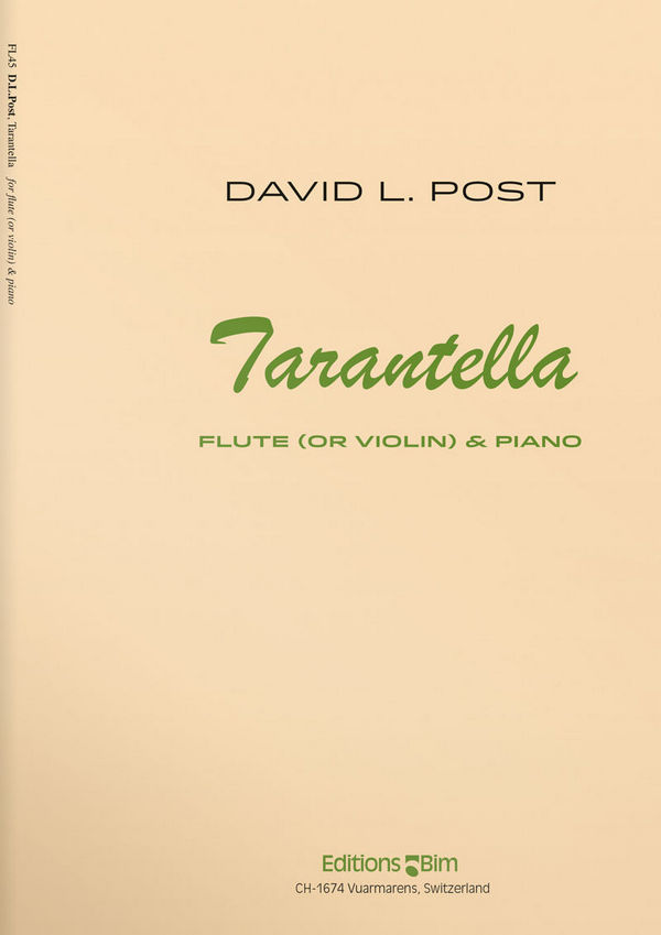David Post, Tarantella&nbsp;&nbsp;Flute [or Violin] and Piano&nbsp;&nbsp;Buch