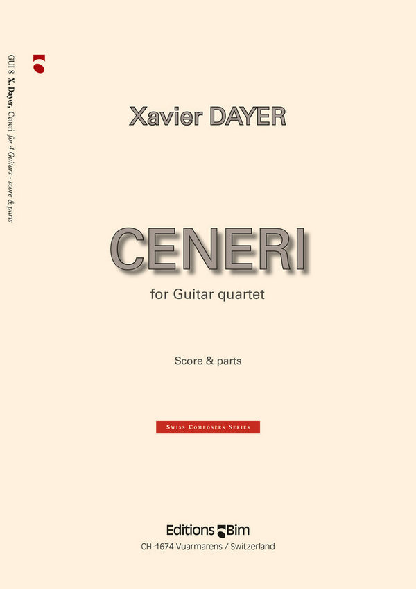 Xavier Dayer, Ceneri&nbsp;&nbsp;4 Guitars&nbsp;&nbsp;Stimmensatz