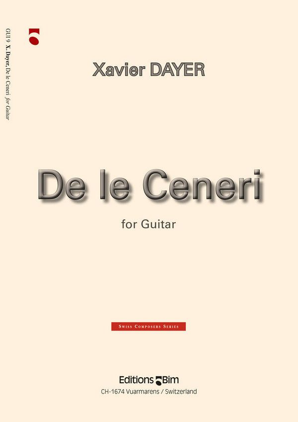 Xavier Dayer, De Le Ceneri&nbsp;&nbsp;Gitarre&nbsp;&nbsp;Buch