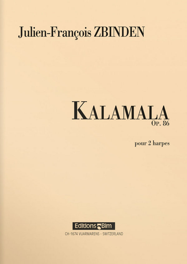 Julien-François Zbinden, Kalamala&nbsp;&nbsp;Harp Duet&nbsp;&nbsp;Buch