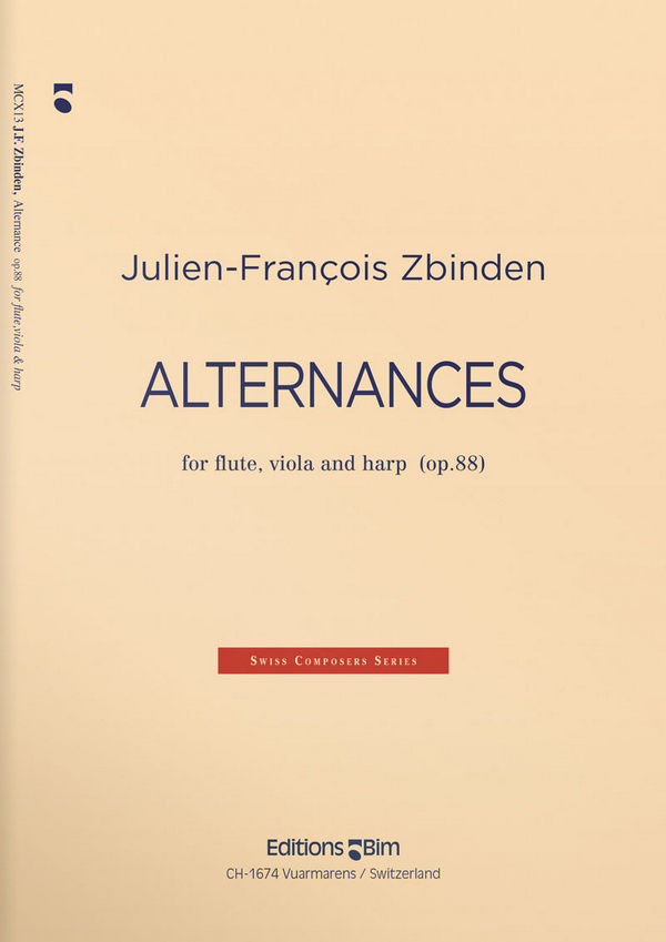 Julien-François Zbinden, Alternances&nbsp;&nbsp;Flute, Viola and Harp&nbsp;&nbsp;Stimmensatz