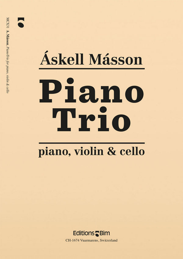 Askell Masson, Pianotrio&nbsp;&nbsp;Piano, Violin and Cello&nbsp;&nbsp;Stimmensatz