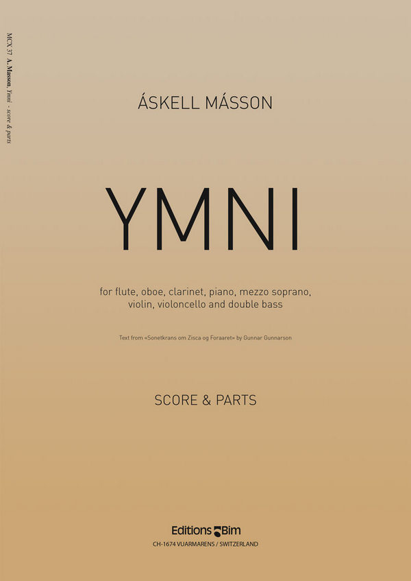 Askell Masson, Ymni&nbsp;&nbsp;Chamber Ensemble&nbsp;&nbsp;Stimmensatz